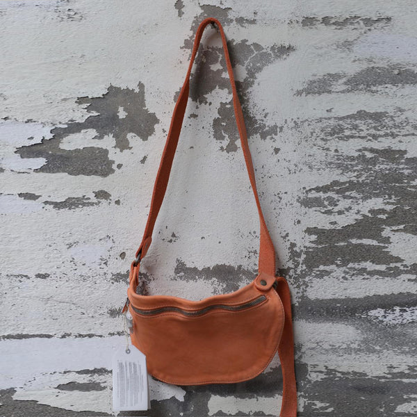 Guidi soft horsehide shoulder bag Q100 Italian handmade GD-Q100-CHENG orange